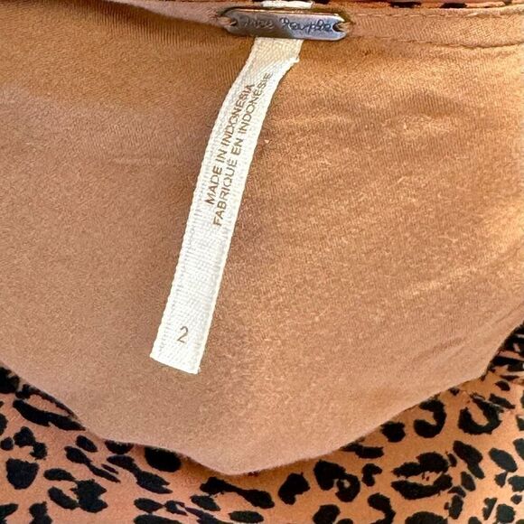 Free People Women's Loveless Animal Print Mock Neck Midi Dress Women's 2 - Picture 8 of 15